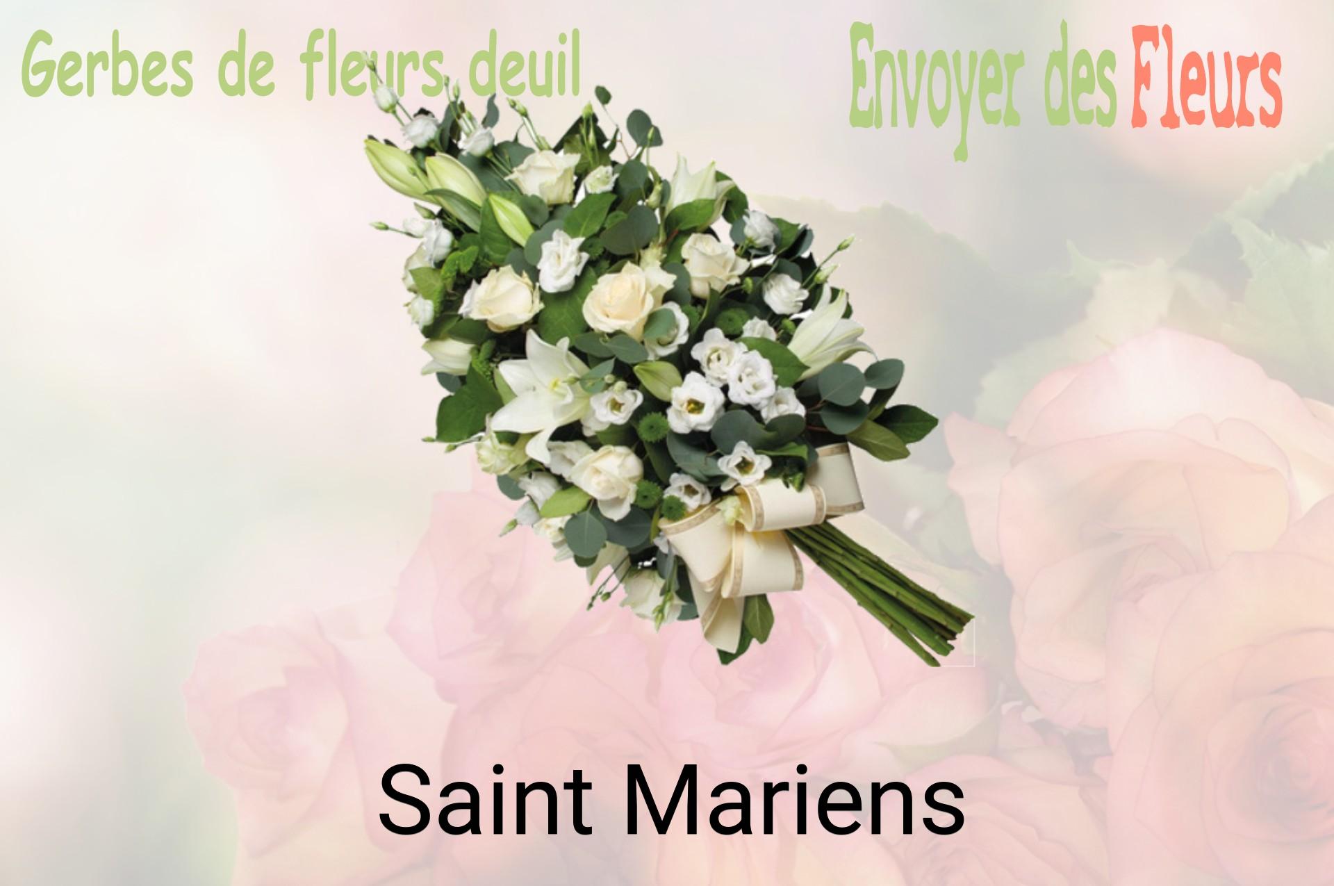 Gerbe de fleurs de deuil livrée à Saint-Mariens